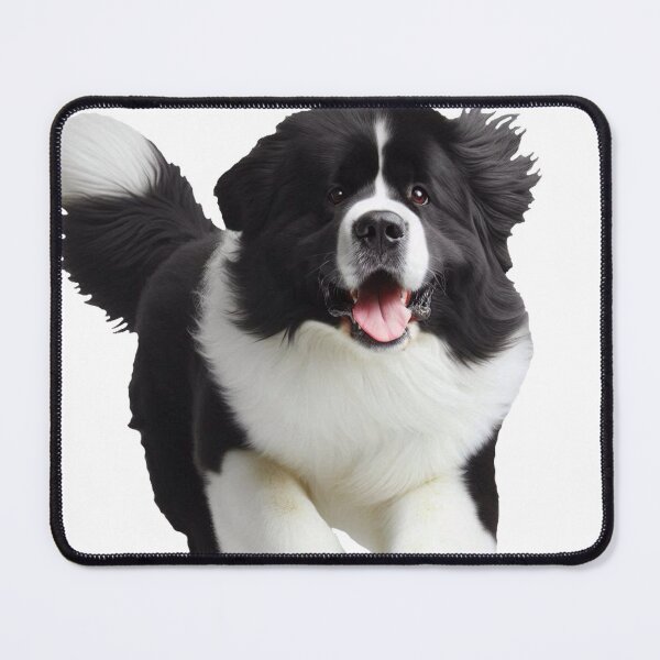 Item preview, Happy White and Black Newfoundland designed and sold by HappyDogPark.