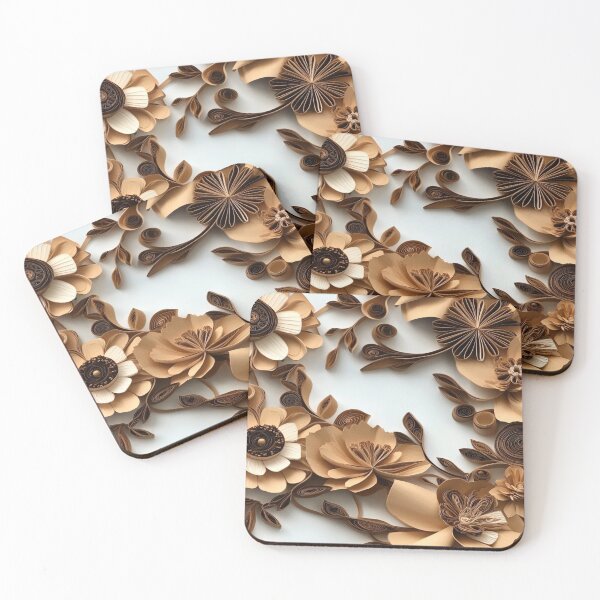 Item preview, Brown Paper Floral designed and sold by PrintsByFrank.