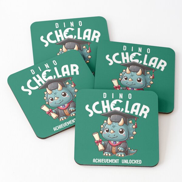 Item preview, Dino-Scholar Triceratops Graduatte - Achievement Unlocked designed and sold by The magic  Yellow bus.