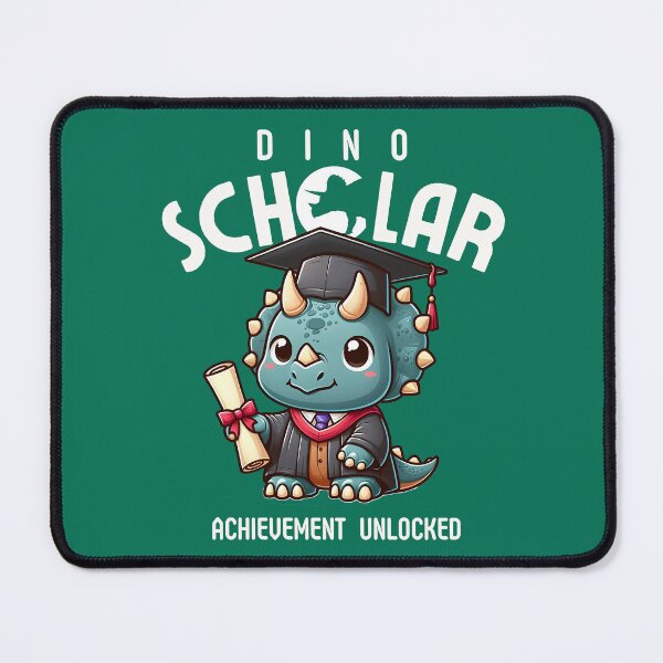 Item preview, Dino-Scholar Triceratops Graduatte - Achievement Unlocked designed and sold by The magic Yellow bus.