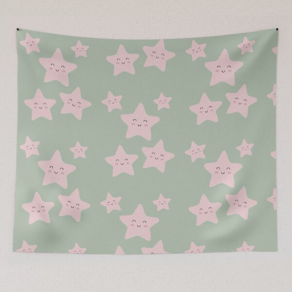 Item preview, Cute Pink Smiling Star – Adorable Star Design designed and sold by CreationbyNiki.