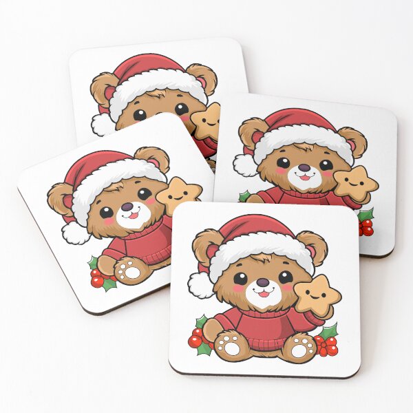 Item preview, Cute Festive Teddy Bear Christmas T-Shirt & Sticker  design designed and sold by CreativeTomb.