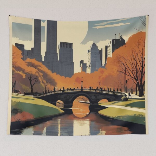 Item preview, 001 Vintage Central Park in New York City, USA Poster Design designed and sold by Alexis Art Collection.