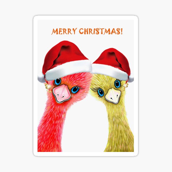 Item preview, Festive Emus designed and sold by Linda Callaghan.