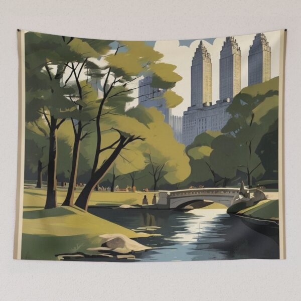 Item preview, 003 Vintage Central Park in New York City, USA Poster Design designed and sold by Alexis Art Collection.