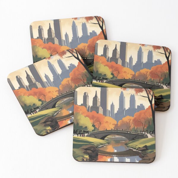 Item preview, 004 Vintage Central Park in New York City, USA Poster Design designed and sold by Alexis Art Collection.