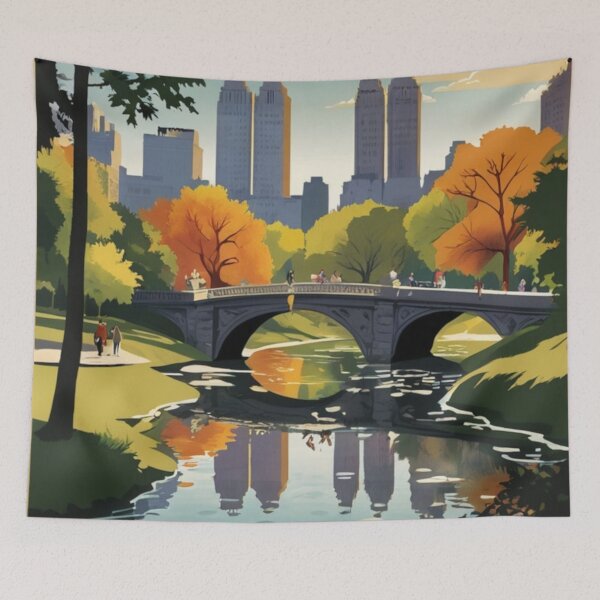 Item preview, 006 Vintage Central Park in New York City, USA Poster Design designed and sold by Alexis Art Collection.