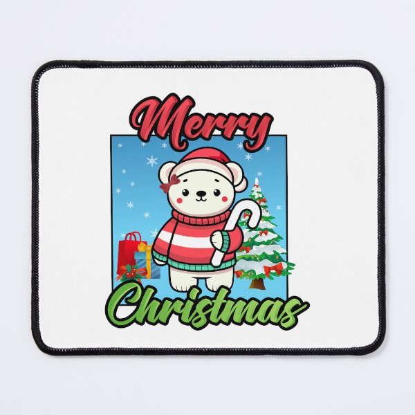 Item preview, : "Cute Christmas Bear with Candy Cane – T-Shirts & Stickers Design Christmas shirts designed and sold by CreativeTomb.