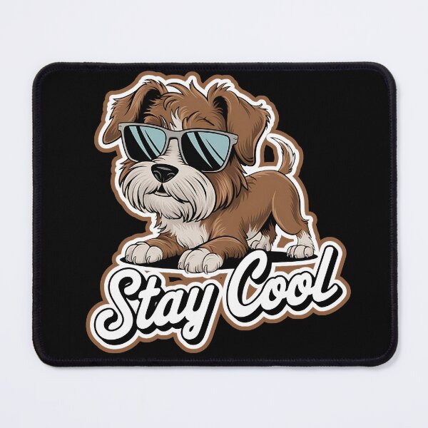 Item preview, STAY COOL cute dog with sunglasses keeping it cool design for dog owners and dog lovers designed and sold by Jt41.
