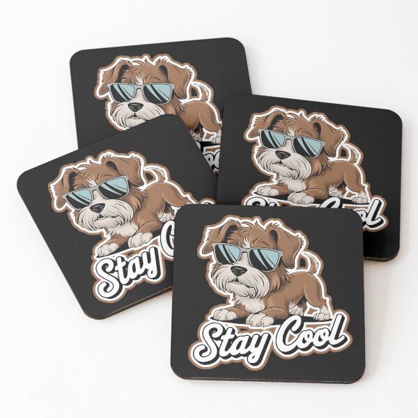 Item preview, STAY COOL cute dog with sunglasses keeping it cool design for dog owners and dog lovers designed and sold by Jt41.