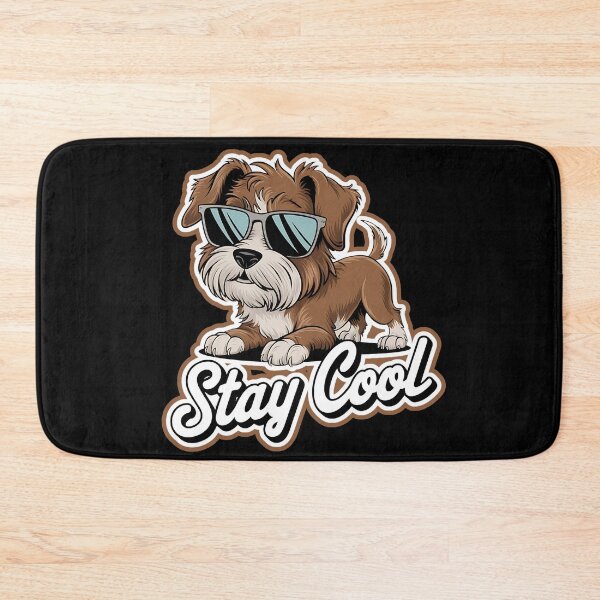 Item preview, STAY COOL cute dog with sunglasses keeping it cool design for dog owners and dog lovers designed and sold by Jt41.