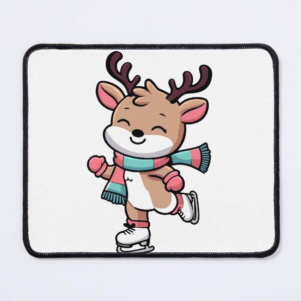 Item preview, Cute Reindeer Ice Skating - T-Shirts & Stickers Design Christmas shirts designed and sold by CreativeTomb.