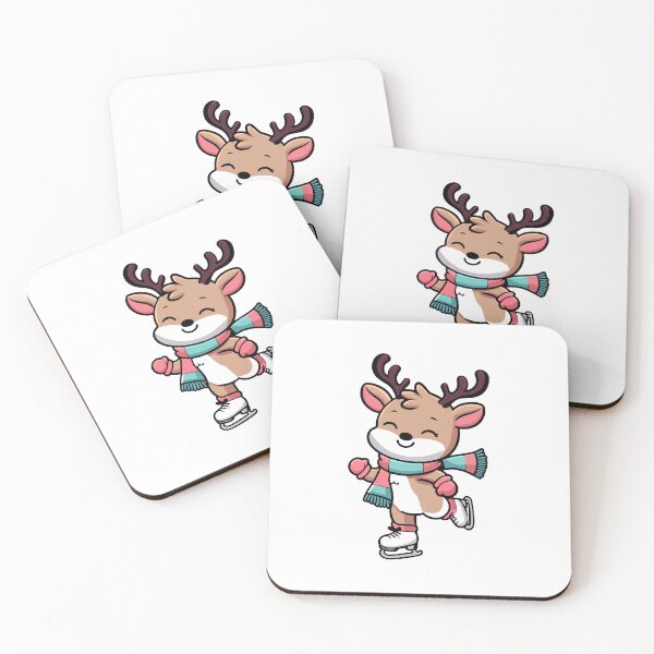Item preview, Cute Reindeer Ice Skating - T-Shirts & Stickers Design Christmas shirts designed and sold by CreativeTomb.