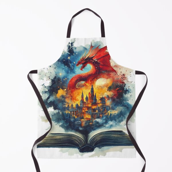 Item preview, Red Dragon Rising - Fantasy Art Print designed and sold by AiHead.