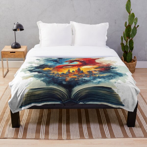 Item preview, Red Dragon Rising - Fantasy Art Print designed and sold by AiHead.