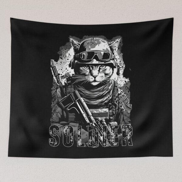 Item preview, Cat soldier, Cat mom, Cat lover, Animal lover, Cat dad designed and sold by WorlDigitalArts.