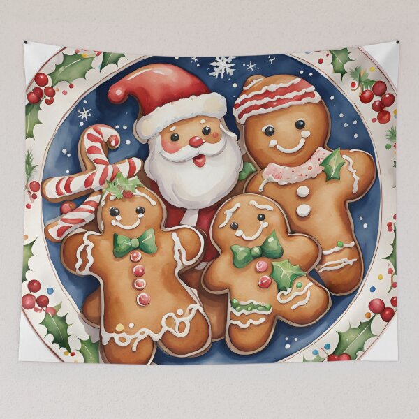 Item preview, Cute Christmas Gingerbread man and Santa Cookies designed and sold by All-About-Life.