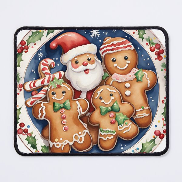 Item preview, Cute Christmas Gingerbread man and Santa Cookies designed and sold by All-About-Life.