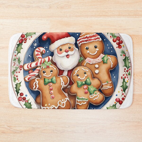Item preview, Cute Christmas Gingerbread man and Santa Cookies designed and sold by All-About-Life.