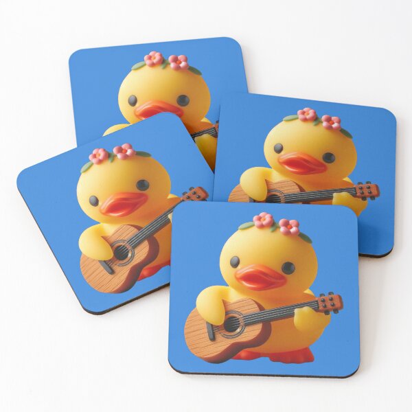 Item preview, Cute rubber duck playing the guitar designed and sold by Rocklights.