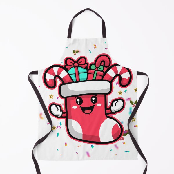 Item preview, Happy Christmas Stocking with Candy Canes & Gifts sticker design christmas shirts designed and sold by CreativeTomb.
