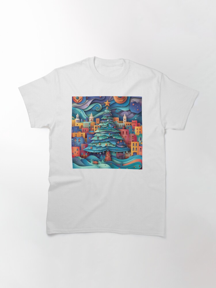 Thumbnail 3 of 7, Classic T-Shirt, Finvara - Paper Cut - Christmas designed and sold by Finvara.