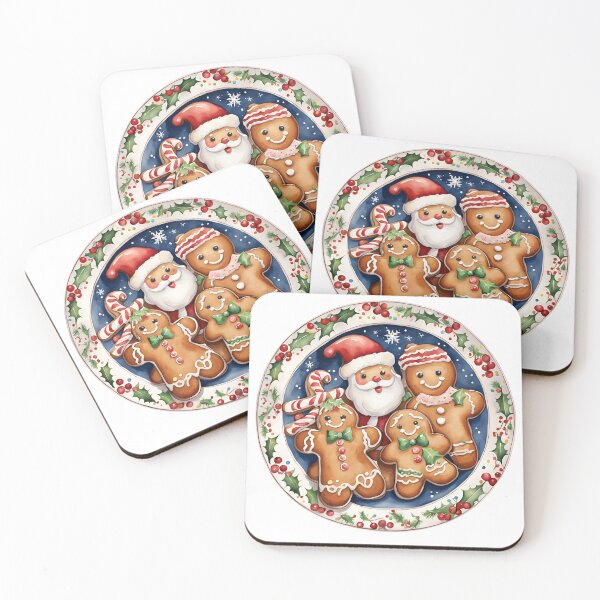 Item preview, Cute Christmas Gingerbread man and Santa Cookies designed and sold by All-About-Life.