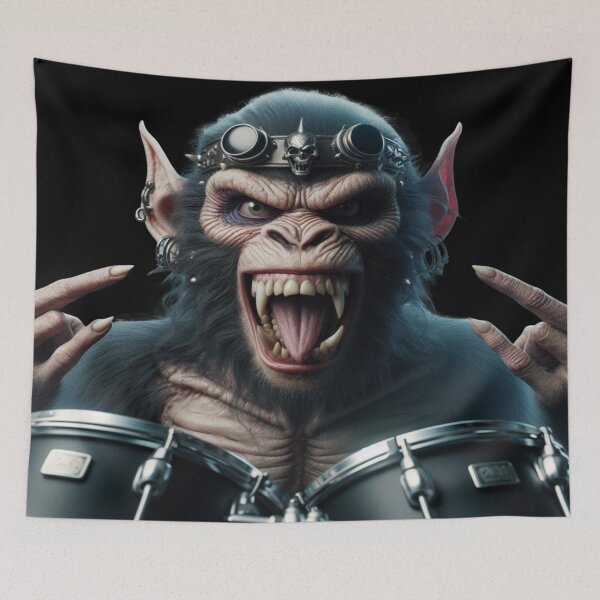 Item preview, Metal Monkey Drummer designed and sold by FM-Studios.
