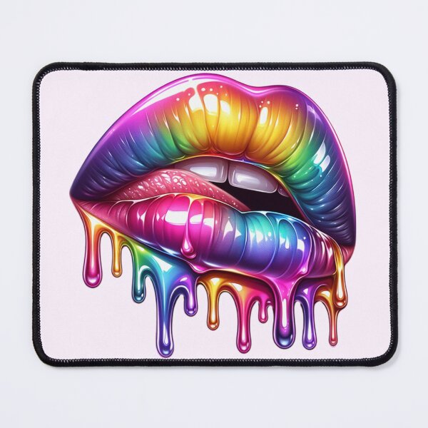 Item preview, Dripping Rainbow Lips – Vibrant Expression designed and sold by Margival.