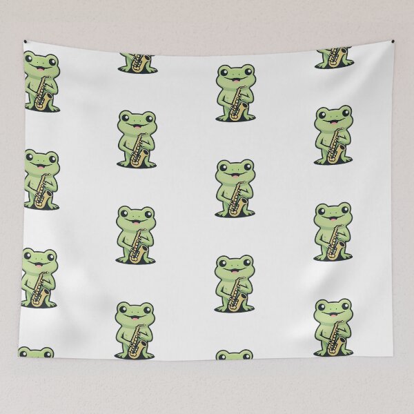 Item preview, A Cute Saxophonist Frog designed and sold by DWorriBHappi.