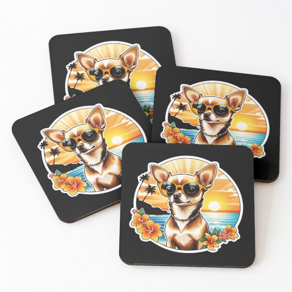 Item preview, Hawaiian Beach Chihuahua with Sunglasses at Sunset designed and sold by NautiChic.