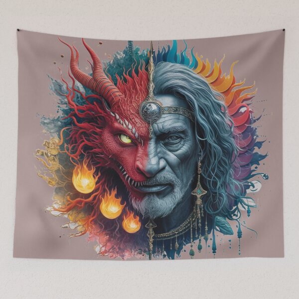 Item preview, Dragon Head and Old Man Head Fantasy World designed and sold by RAZ1995.