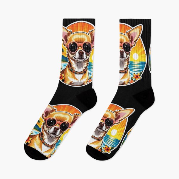 Item preview, Sunset Chihuahua with Sunglasses by The Ocean designed and sold by NautiChic.