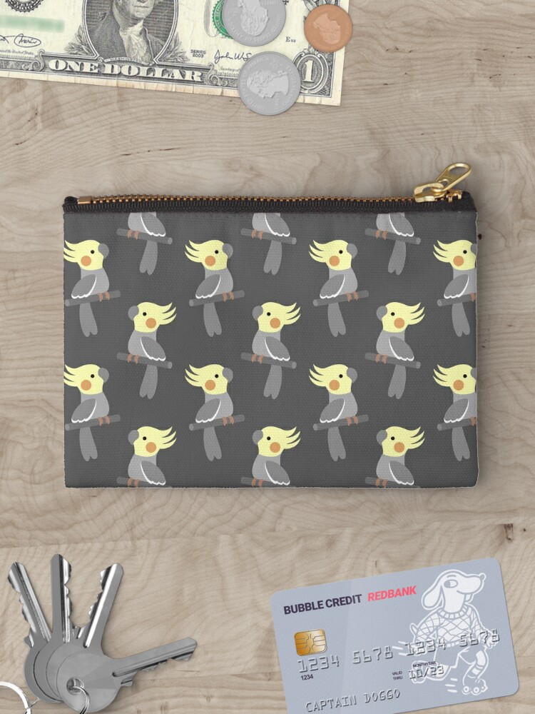 Zipper Pouch, Cute cockatiel designed and sold by petitspixels