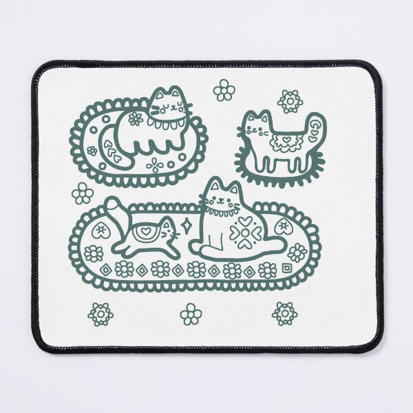 Item preview, KittyKat - Fluffy Kittens on Cozy Cat Mats designed and sold by KittyKatCats.