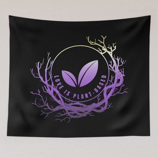 Item preview, Love Is Plant-Based, Nonbinary pride flag graphic, Vegan day slogan, World Vegan Day, vegan pride, vegetarian, Veggies, Tree Hugger, Nature lover, designed and sold by PrideBeProud.