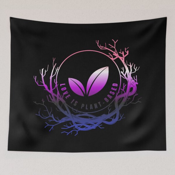 Item preview, Love Is Plant-Based, Genderfluid pride flag graphic, Vegan day slogan, World Vegan Day, vegan pride, vegetarian, Veggies, Tree Hugger, Nature lover, designed and sold by PrideBeProud.