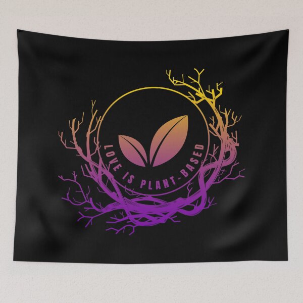 Item preview, Love Is Plant-Based, Intersex pride flag graphic, Vegan day slogan, World Vegan Day, vegan pride, vegetarian, Veggies, Tree Hugger, Nature lover, designed and sold by PrideBeProud.