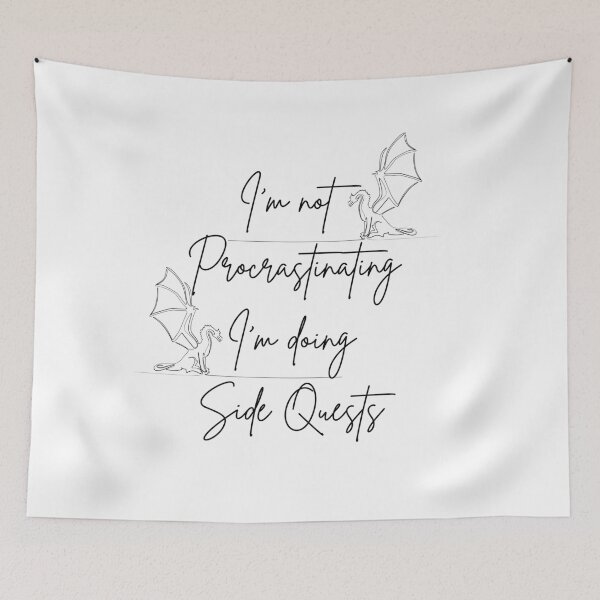 Item preview, Not procrastinating just side questing designed and sold by fiabug.