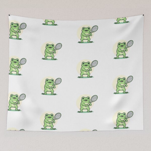Item preview, A Cute Tennis Player Frog designed and sold by DWorriBHappi.
