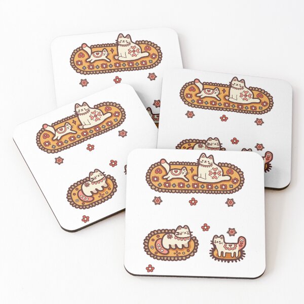 Item preview, KittyKat -  Fluffy Kittens on Cozy Cat Mats designed and sold by KittyKatCats.