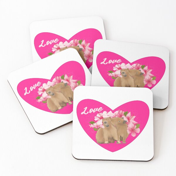 Item preview, Capybaras in love with Hibiscus flowers  designed and sold by A Sweet  Fragrance Art.