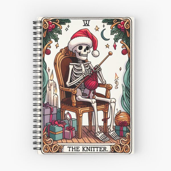 Item preview, Knitting Tarot, Christmas Skeleton Knitting Tarot  designed and sold by clarkfraser.