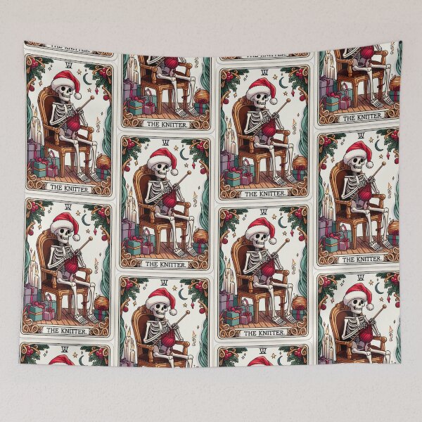 Item preview, Knitting Tarot, Christmas Skeleton Knitting Tarot  designed and sold by clarkfraser.