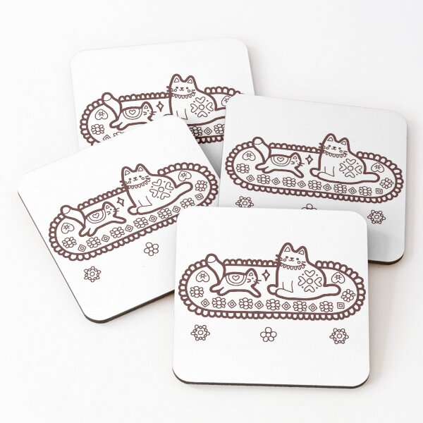 Item preview, KittyKat -  Fluffy Kittens on Cozy Cat Mats designed and sold by KittyKatCats.