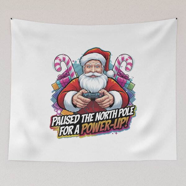 Item preview, Santa, the Holiday Gamer! designed and sold by stickercuffs.