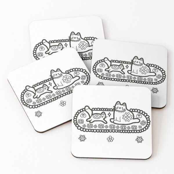 Item preview, KittyKat -  Fluffy Kittens on Cozy Cat Mats designed and sold by KittyKatCats.