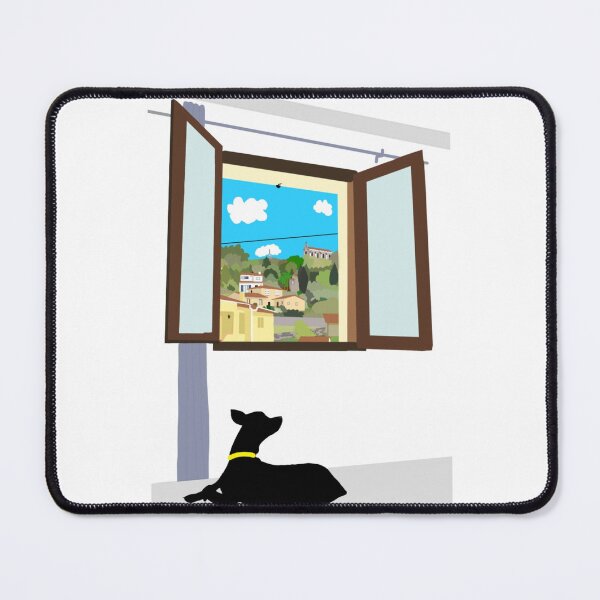 Item preview, illustration calm dog window cus designed and sold by petiteToulon.