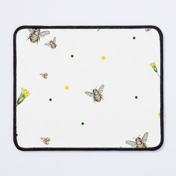 Item preview, seamless pattern Clover and bees spring floral spring flowers and bees elements for design and prints designed and sold by NelenaArt.