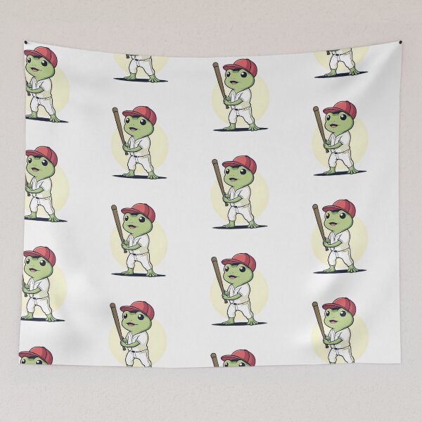 Item preview, A Cute Baseball Player Frog designed and sold by DWorriBHappi.